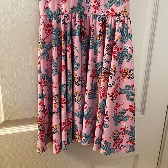 Dot Dot Smile Pink Floral Cactus Twirl Tank Dress Girls Size 5/6 - Picture 10 of 10